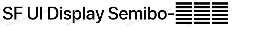 SF Ul Display Semibo字体转换